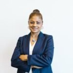 Woman in Blue Blazer Smiling